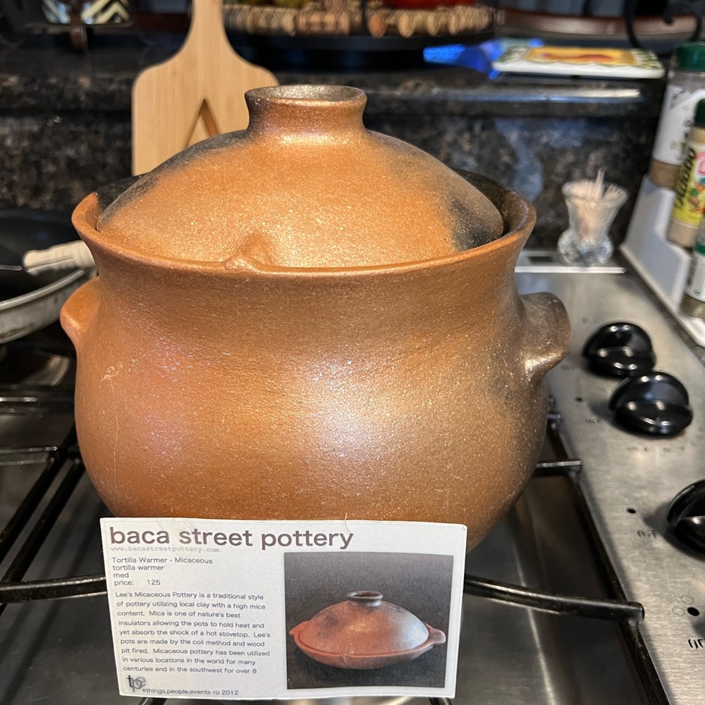 Baca Street Pottery Bean Pot with lid